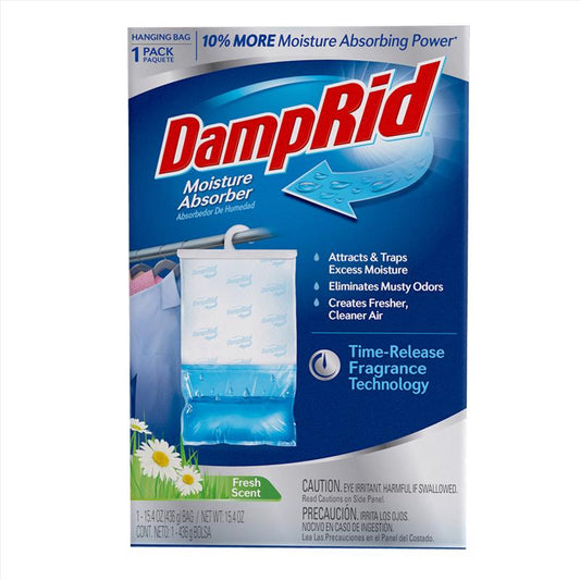 DampRid Hanging Moisture Absorber Fresh Scent 15.4 oz (Pack of 6)
