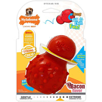 Nylabone Red Rubber Bacon Flavor Treat Holding Toy Medium 1 pk