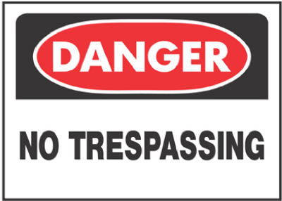 Hillman English Yellow No Trespassing Sign 11 in. H X 11 in. W (Pack of 6)