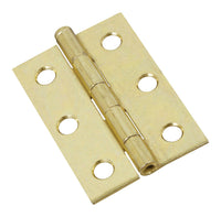 2-Pk., 2.5-In. Narrow Hinges, Light-Duty, Dull Brass (A)