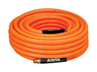 Amflo Orange PVC General Purpose Air Hose 300 PSI 3/8 in. x 100 ft. with 1/4 in. MNPT End Fittings