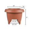 Bloem 24 in. H x 24 in. W Resin Deck rail Deck Rail Planter Terracotta Clay (Pack of 10) - Deal of The Week