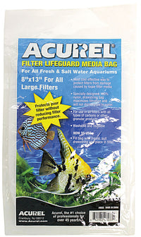 Acurel Filter Lifeguard Media Bag 8 x 13 in Nylon Drawstring Filter Bag for Freshwater and Saltwater Aquariums