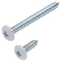 National Hardware White Steel Screws (Pack of 10).