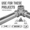 STZ Industries 1/2 in. FIP each X 1/2 in. D FIP 1/2 in. D FIP Black Malleable Iron Side Out Elbow
