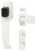 Prime-Line White Aluminum Push Button Latch 1 pk