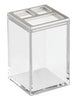 iDesign Clarity Brushed Clear Plastic Toothbrush Holder