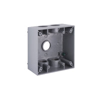 Bell 31 cu in Square Aluminum 2 gang Weatherproof Box Gray