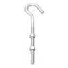 Hampton Medium Zinc-Plated Silver Steel 7.25 in. L Clothesline Bolt Hook 240 lb. 1 pk (Pack of 10)