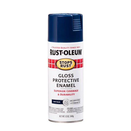 Rust-Oleum Stops Rust Gloss Navy Spray Paint 12 oz