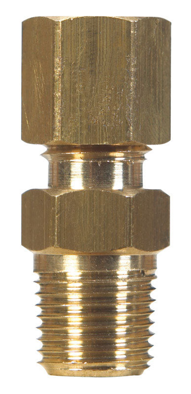 JMF 1/4 in. Compression x 1/4 in. Dia. Compression Brass Connector (Pack of 10)