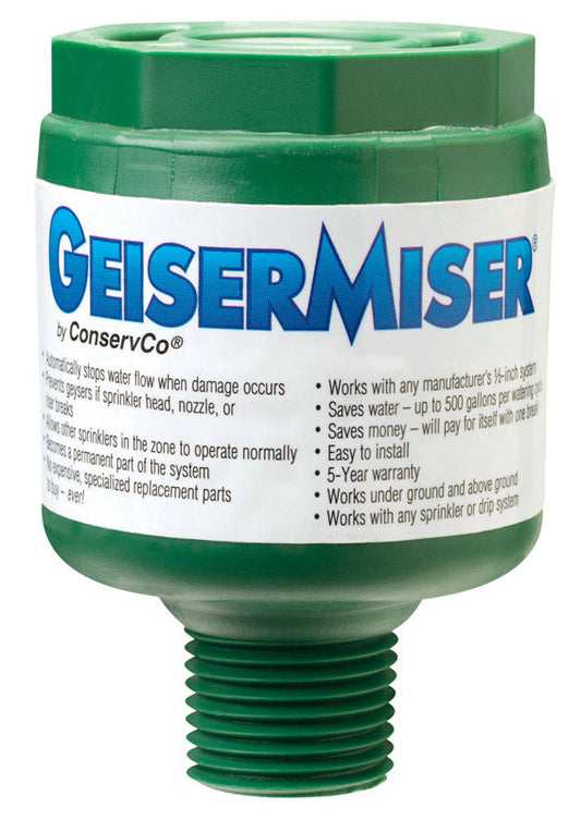 Conservco Geiser Miser Green PVC 120 PSI Drip Irrigation Riser Adapter 3 L x 3 H x 0.5 W in.
