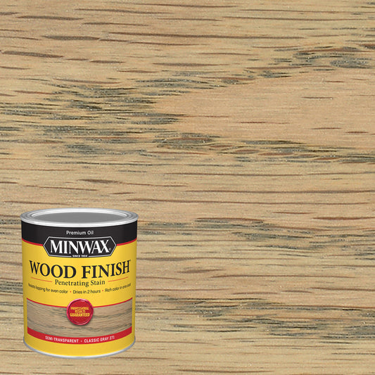 Minwax Wood Finish Semi-Transparent Classic Gray Oil-Based Oil Wood Stain 1 qt. (Pack of 4)