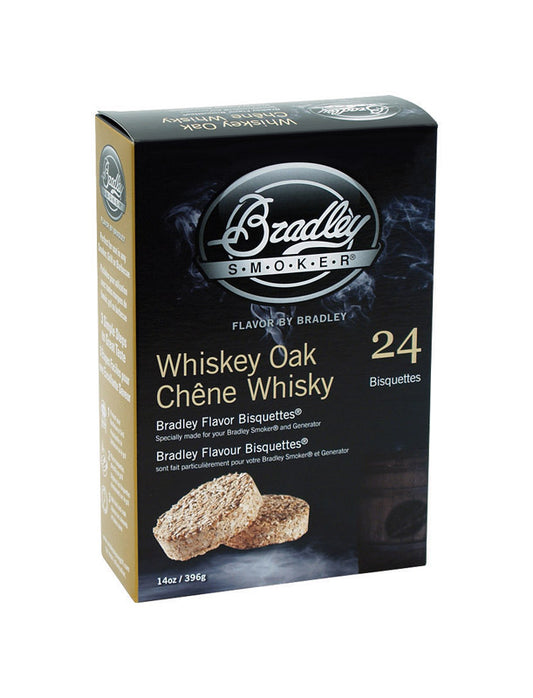 Bradley Smoker All Natural Whiskey Oak All Natural Wood Bisquettes 24 pk