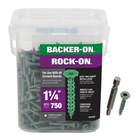 Backer-On  Rock-On No. 9 X 1-1/4 in. L Star Flat Head Cement Board Screws 750 pk