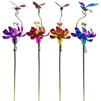 Alpine Assorted Metal/Plastic 42 in. H Flower and Insect Outdoor Garden Stake (Pack of 12)