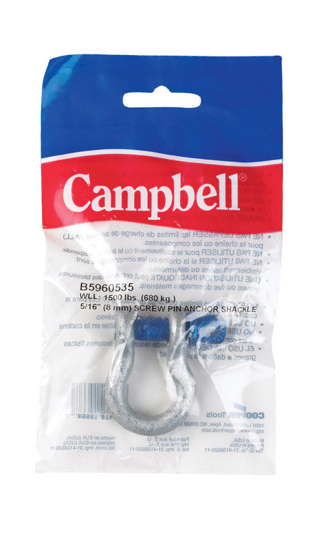 Campbell Galvanized Forged Carbon Steel Anchor Shackle 1500 lb