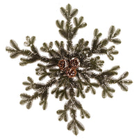Celebrations LED Prelit Warm White Pine Snowflake Wreath (Pack of 4)