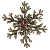Celebrations LED Prelit Warm White Pine Snowflake Wreath (Pack of 4)