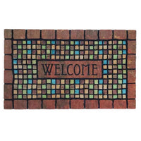 Sports Licensing Solutions Terra Cotta Tiles Multicolored Nylon Nonslip Floor Mat 30 in. L x 18 in. W