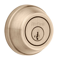 Kwikset SmartKey Antique Brass Metal Gatelatch Deadbolt