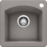 Diamond Bar Sink Dual Mount - Metallic Gray