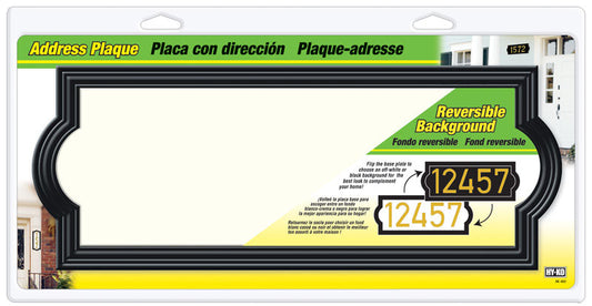 Hy-Ko Black Plastic Rectangle Address Plate (Pack of 3)