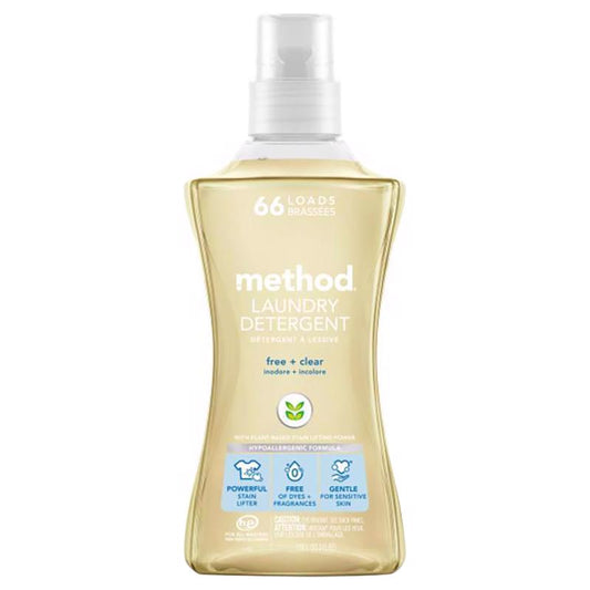 Method Free & Clear Scent Laundry Detergent Liquid 53.5 oz. 1 pk (Pack of 4)