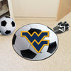 West Virginia University Soccer Ball Rug - 27in. Diameter