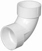 Charlotte Pipe Schedule 40 3 in. Hub X 3 in. D Hub PVC Elbow 1 pk