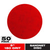 Diablo SandNet 5 in. Ceramic Blend Hook and Lock Sanding Disc 180 Grit Fine 50 pk