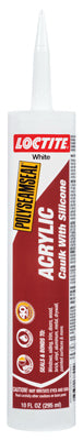 Loctite Polyseamseal White Acrylic/Silicone Caulk Sealant 10 oz. (Pack of 12)
