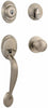 Kwikset Satin Nickel Steel Dakota/Polo #KW1 Grade-3 Single Cylinder Entry Handle Set 1-3/4 in.