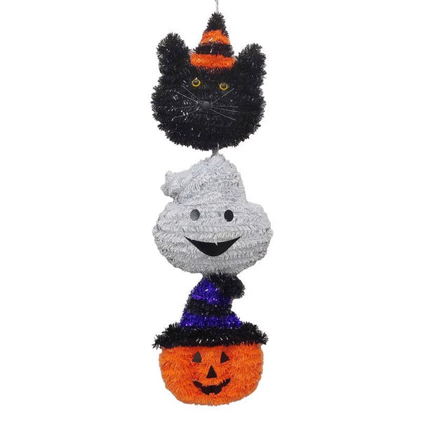 Decoración colgante de 23 pulgadas con forma de gato, fantasma y calabaza de FC Young (paquete de 6)
