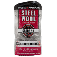 Rhodes American 4 Grade Medium Steel Wool Pad 12 pk (Pack of 6)
