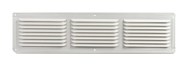 Ventilación bajo alero de aluminio blanco con recubrimiento en polvo Master Flow, 4 in. de alto x 16 in. de ancho x 16 in. de largo - Oferta de la semana