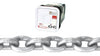 Campbell 1/4 in. Oval Link Carbon Steel Grade 43 High Test Chain 1/4 in. D X 100 ft. L