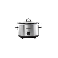 Crockpot 4.5 qt Black/Silver Stoneware Slow Cooker