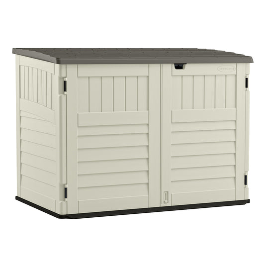 Suncast The Stow-Away Plastic Horizontal Storage Shed 5 x 4 ft. with Floor Kit