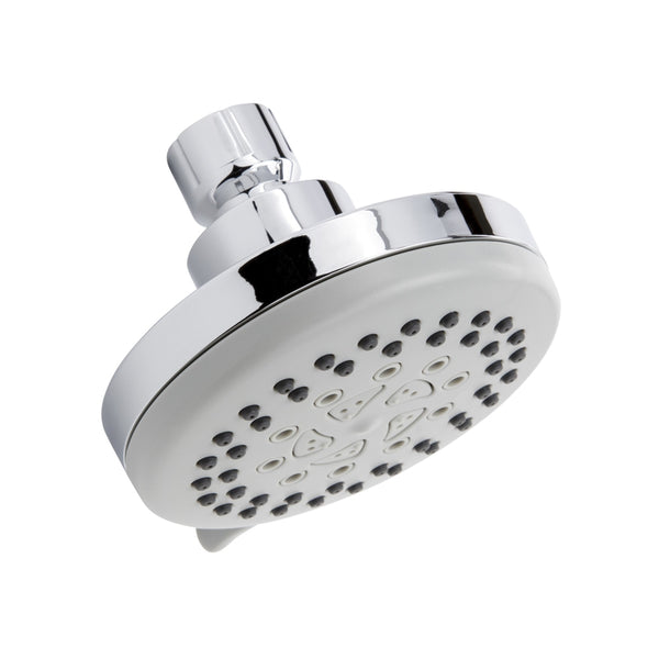 Cabezal de ducha de plástico cromado pulido Keeney Stylewise de 5 configuraciones y 1,8 galones por minuto