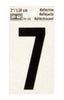Hy-Ko 2 in. Reflective Black Vinyl Number 7 Self-Adhesive 1 pc. (Pack of 10)