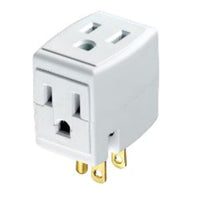 Leviton Grounded 3 outlets Cube Tap 1 pk - Deal of The Week