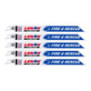 Lenox MULTIWOLF 8 in. Bi-Metal WAVE EDGE Reciprocating Saw Blade 10/14 TPI 5 pk