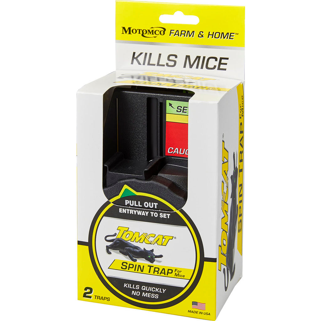 Tomcat Spin Trap for Mice 2 Pack Indoor Mouse Control Trap with Captur ...