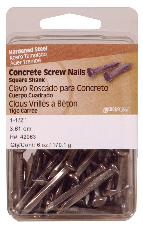 Hillman 1-1/2 in. L Concrete Steel Nail Smooth Shank Flat (Pack of 5)