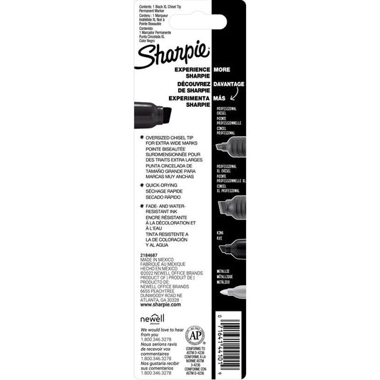 Sharpie Magnum Black Chisel Tip Permanent Marker 1 pk (Pack of 6)