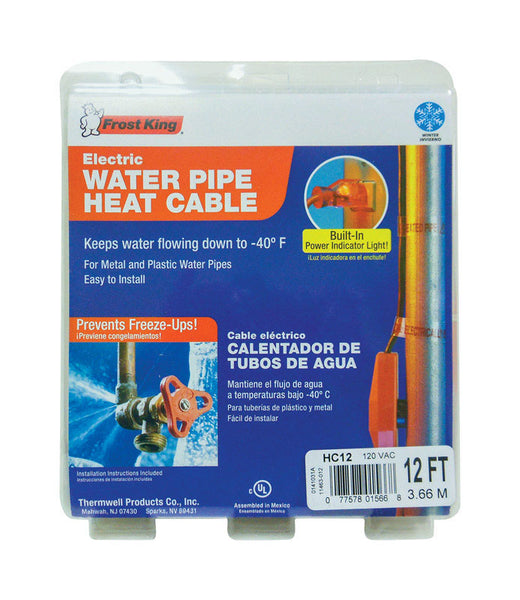 Cable calefactor Frost King de 12 ft. L para tuberías de agua - Oferta de la semana