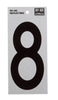 Hy-Ko 6 in. Reflective Black Vinyl Number 8 Self-Adhesive 1 pc. (Pack of 10)