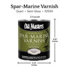 Old Masters Semi-Gloss Clear Oil-Based Marine Spar Varnish 1 qt (Pack of 4)