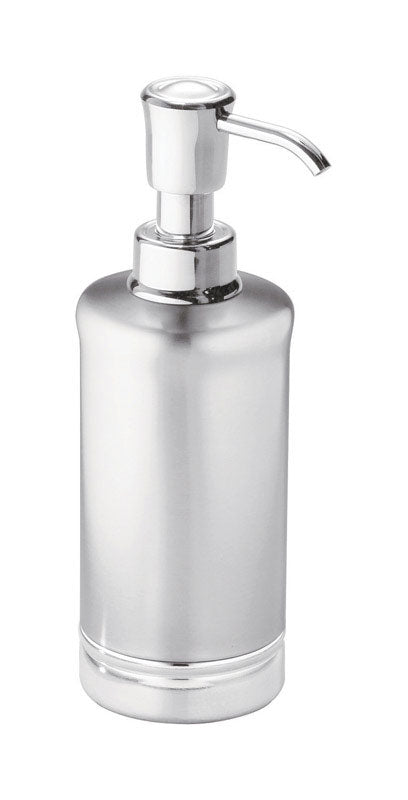 iDesign York Brushed Chrome Metal Lotion/Soap Dispenser